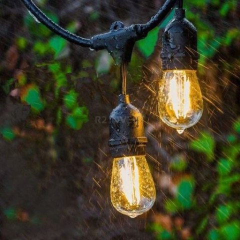 Girlanda Ogrodowa Świetlna 20M 20X Żarówka LED Śieciowa Wodoszczelna