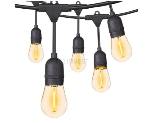 Girlanda Ogrodowa Świetlna 20M 20X Żarówka LED Śieciowa Wodoszczelna