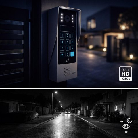 WIDEODOMOFON EURA VDP-90A3 DELTA + biały monitor