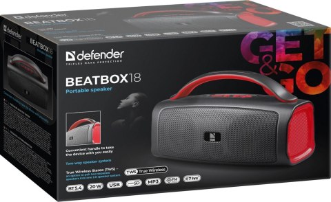 GŁOŚNIK DEFENDER BEATBOX 18 BLUETOOTH 20W