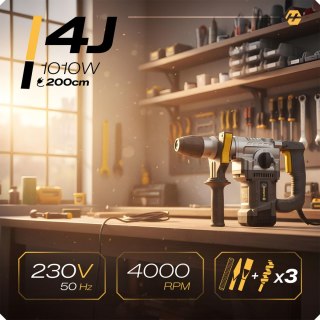 Młotowiertarka udarowa młot wiertarka 4J SDS PLUS 1010 W Humberg HM-430