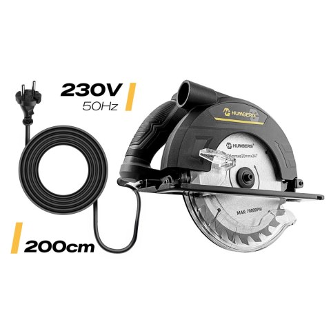 Pilarka tarczowa do drewna 1200 W Humberg HM-420 piła z prowadnicą odsysanie pyłu