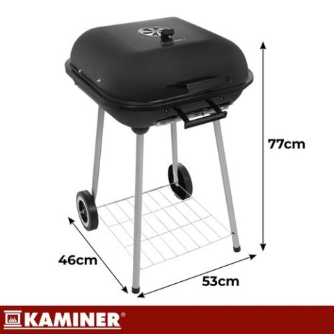Grill ogrodowy z pokrywą53x77x46cm Kaminer