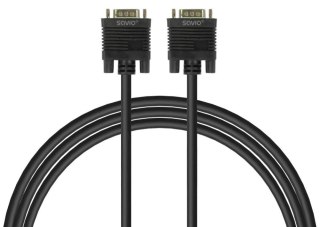 Kabel VGA (M) - VGA (M) SAVIO CL-202 ekranowany+2 feryty 1,8m