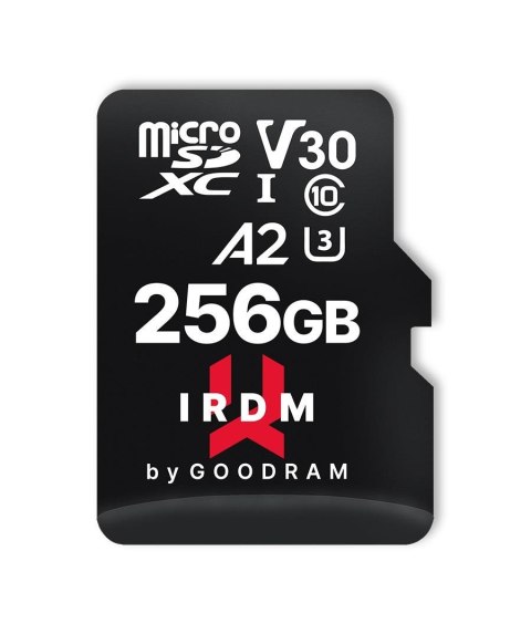 Karta pamięci microSDHC GOODRAM 256GB IRDM-A2 UHS + adapter Karta pamięci microSDHC GOODRAM 256GB IRDM-A2 UHS + adapter