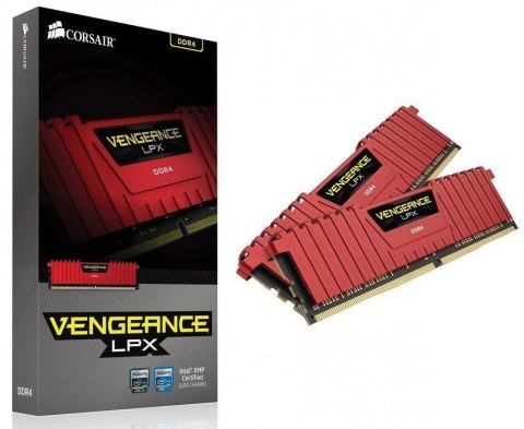 Pamięć DDR4 Corsair Vengeance LPX 16GB (2x8GB) 3000MHz CL15 1,35V Red Pamięć DDR4 Corsair Vengeance LPX 16GB (2x8GB) 3000MHz CL15 1,35V Red