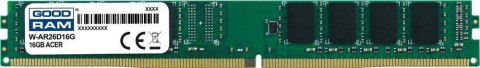 Pamięć DDR4 GOODRAM 16GB ACER 2666MHz PC4-21300 CL19 1,2V Pamięć DDR4 GOODRAM 16GB ACER 2666MHz PC4-21300 CL19 1,2V