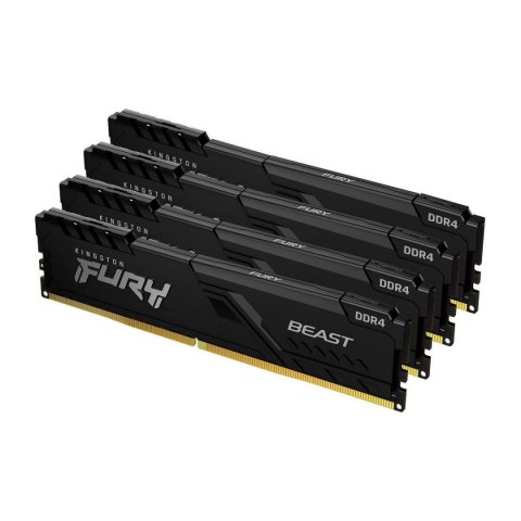 Pamięć DDR4 Kingston Fury Beast 32GB (4x8GB) 2666MHz CL16 1,2V czarna Pamięć DDR4 Kingston Fury Beast 32GB (4x8GB) 2666MHz CL16 1,2V czarna