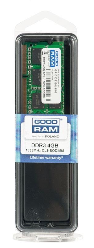 Pamięć SODIMM DDR3 GOODRAM 8GB/1333MHz PC3-10600 Pamięć SODIMM DDR3 GOODRAM 8GB/1333MHz PC3-10600
