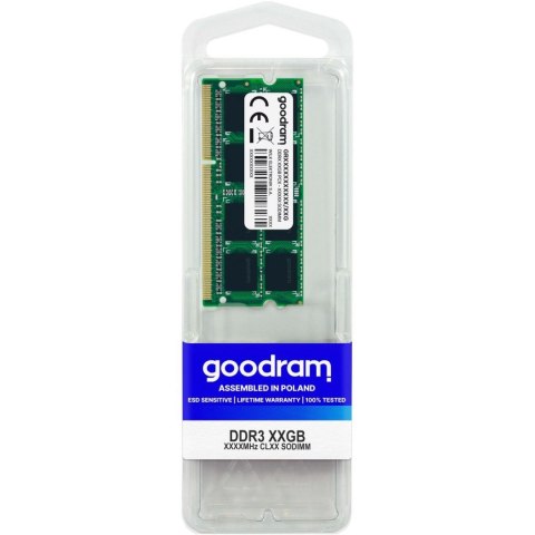 Pamięć SODIMM DDR3 GOODRAM 8GB/1600MHz Pamięć SODIMM DDR3 GOODRAM 8GB/1600MHz