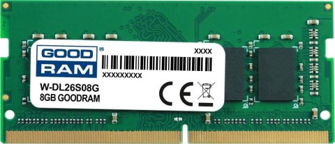 Pamięć SODIMM DDR4 GOODRAM 8GB 2666MHz ded. do DELL (W-DL26S08G) Pamięć SODIMM DDR4 GOODRAM 8GB 2666MHz ded. do DELL (W-DL26S08G)