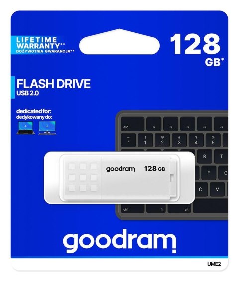 Pendrive GOODRAM UME2 128GB USB 2.0 White Pendrive GOODRAM UME2 128GB USB 2.0 White