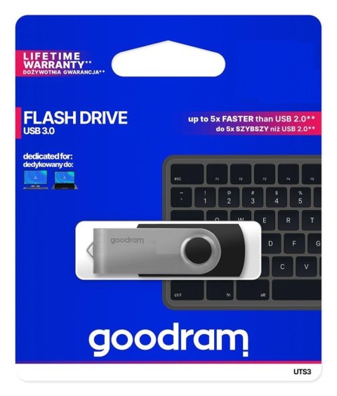 Pendrive GOODRAM UTS3 64GB USB 3.0 Black Pendrive GOODRAM UTS3 64GB USB 3.0 Black