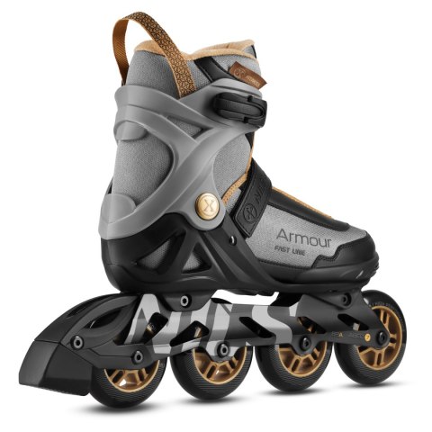 NA22151 ŁYŻWOROLKI ARMOUR SZARE ROZM. 42 NILS EXTREME