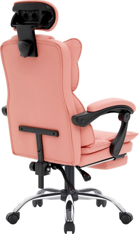 FOTEL DEFENDER EGO RÓŻOWY GAMING