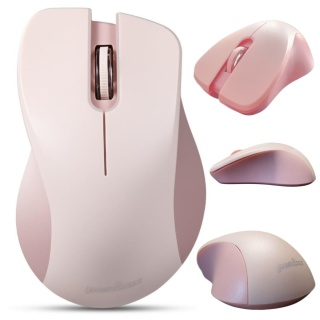 Mysz bezprzewodowa Perixx PERIMICE-621 optyczna 1600dpi 2.4 GHz, różowa, silent, cicha, bezklikowa