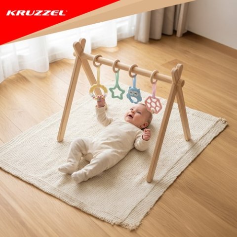 Stojak edukacyjny drewniany dla dzieci Kruzzel