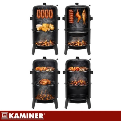 Grill ogrodowy z pokrywą 44x80x42cm Kaminer