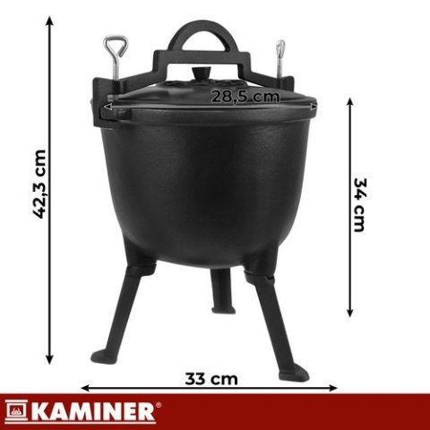 Kociołek żeliwny emaliowany 8l Kaminer