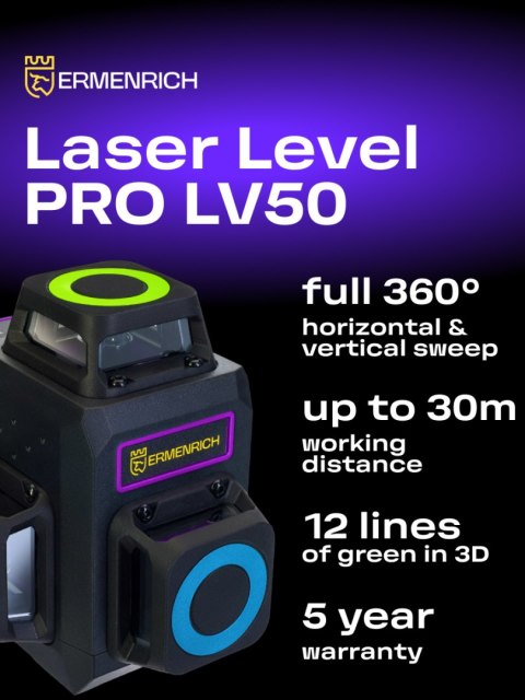 Poziomica laserowa Ermenrich LV50 PRO
