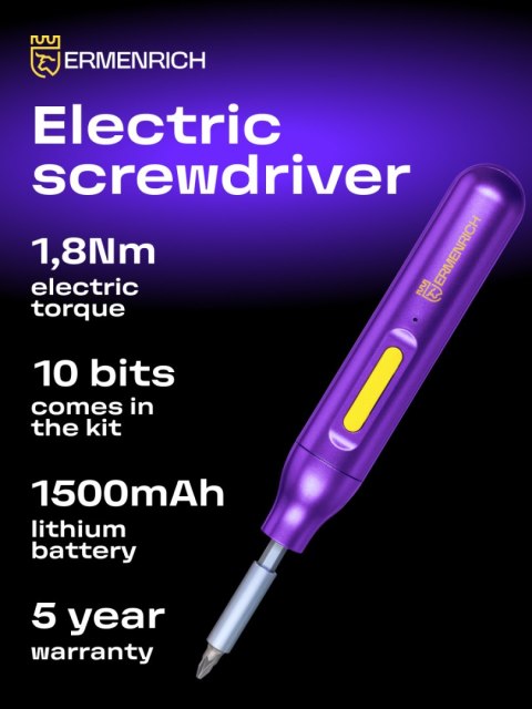 Wkrętak elektryczny Ermenrich Tunn PD15