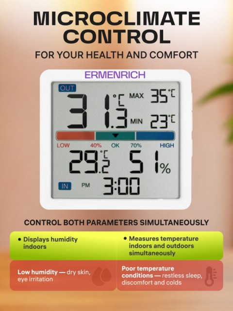 Termohigrometr Ermenrich Report WR10