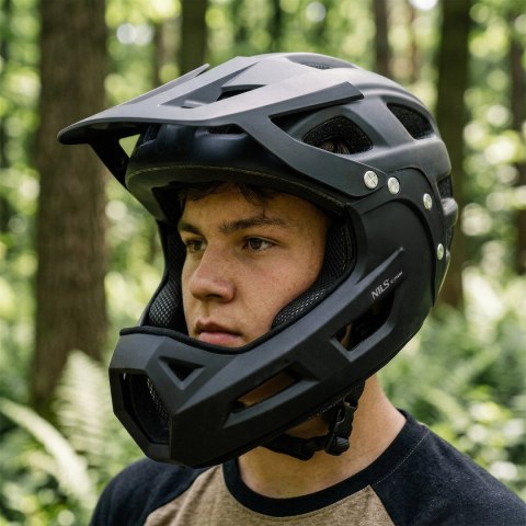 MTW101 KASK CZARNY FULL FACE M(56-58CM) NILS EXTREME