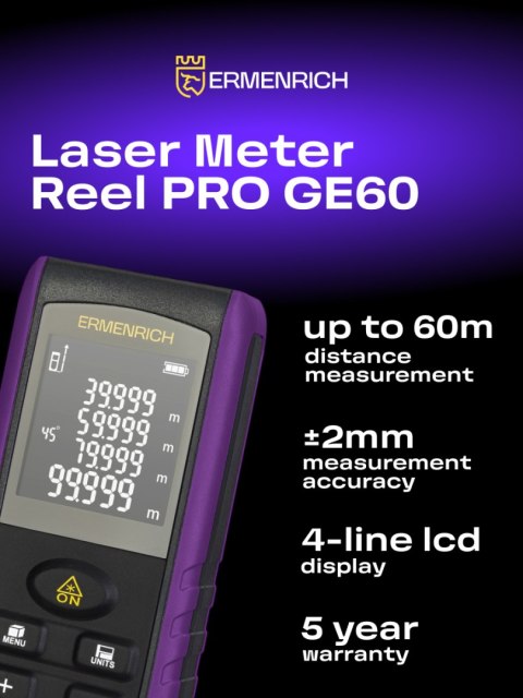 Miernik laserowy Ermenrich Reel PRO GE60
