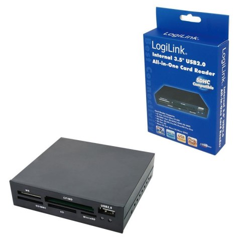 Czytnik kart ALL-IN-ONE wewnętrzny CR0012 LogiLink 3,5" USB Czytnik kart ALL-IN-ONE wewnętrzny CR0012 LogiLink 3,5" USB