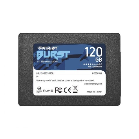 Dysk SSD Patriot Burst 120GB SATA3 2,5" (560/540 MB/s) 7mm, TLC Dysk SSD Patriot Burst 120GB SATA3 2,5" (560/540 MB/s) 7mm, TLC