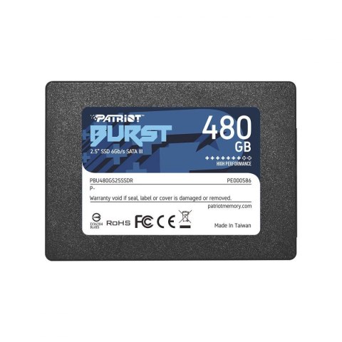 Dysk SSD Patriot Burst 480GB SATA3 2,5" (560/540 MB/s) 7mm, TLC Dysk SSD Patriot Burst 480GB SATA3 2,5" (560/540 MB/s) 7mm, TLC