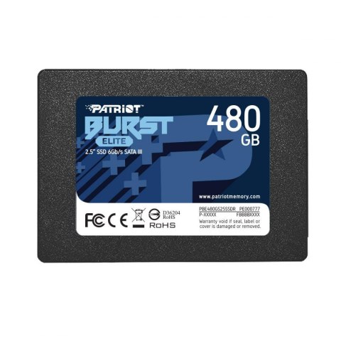 Dysk SSD Patriot Burst Elite 480GB SATA3 2,5" (450/320 MB/s) 7mm Dysk SSD Patriot Burst Elite 480GB SATA3 2,5" (450/320 MB/s) 7mm