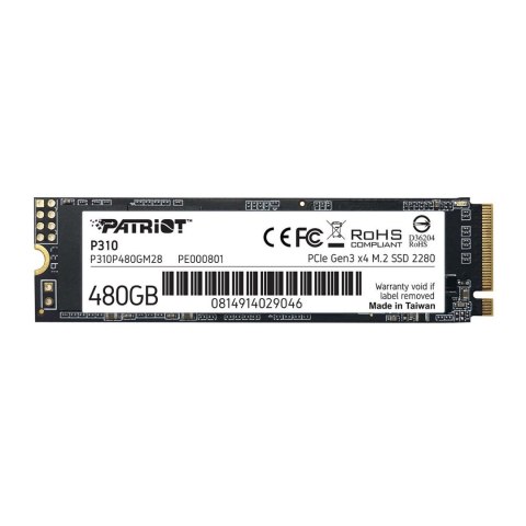 Dysk SSD Patriot P310 480GB M.2 2280 PCle NVMe (1700/1500 MB/s) Dysk SSD Patriot P310 480GB M.2 2280 PCle NVMe (1700/1500 MB/s)