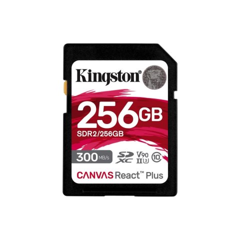 Karta pamięci Kingston SD Canvas React Plus 256GB Class 10 UHS-II Karta pamięci Kingston SD Canvas React Plus 256GB Class 10 UHS-II