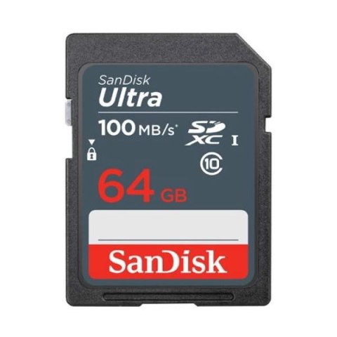 Karta pamięci SanDisk ULTRA SDHC 64GB 100MB/s Karta pamięci SanDisk ULTRA SDHC 64GB 100MB/s