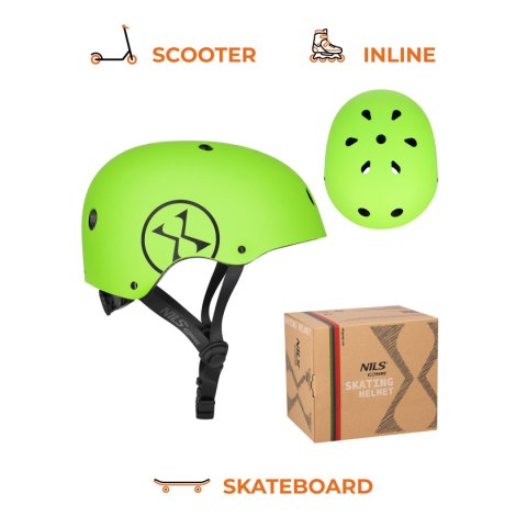 MTW001-2 KASK ZIELONY L(58-61CM) NILS EXTREME
