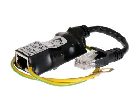 Miniaturowy ogranicznik przepięć do ochrony sieci LAN, PTF-51-EXT/PoE/Micro/T w osłonie termokurczli