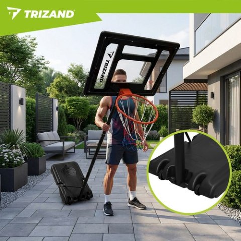 Kosz do koszykówki 259cm Trizand Regulowana wysokość 150-210 cm