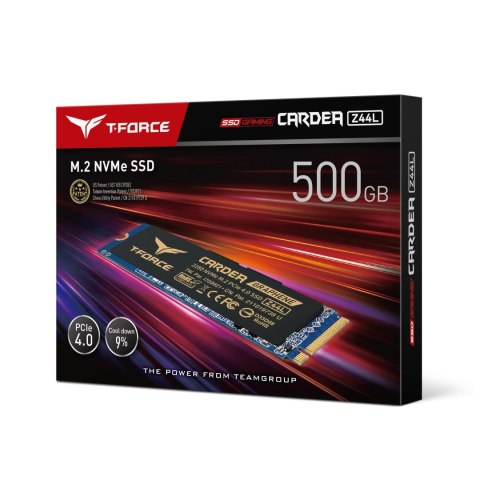 Dysk SSD Team Group Cardea Z44L 500GB M.2 PCIe NVMe Gen4 x4 (3300/2400) Dysk SSD Team Group Cardea Z44L 500GB M.2 PCIe NVMe Gen4 x4 (3300/2400)