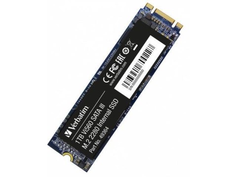 Dysk SSD wewnętrzny Verbatim VI560 S3 1TB M.2 2280 SATA Dysk SSD wewnętrzny Verbatim VI560 S3 1TB M.2 2280 SATA