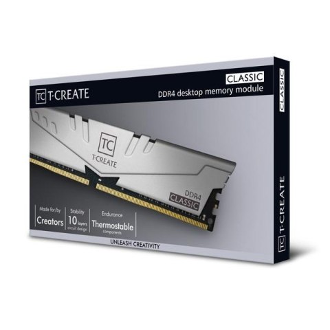 Pamięć DDR4 Team Group T-Create Classic 16GB (2x8GB) 3200MHz CL22 1,2V Gray Pamięć DDR4 Team Group T-Create Classic 16GB (2x8GB) 3200MHz CL22 1,2V Gray