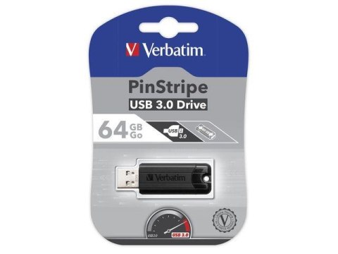 Pendrive Verbatim 64GB PinStripe USB 3.0 Pendrive Verbatim 64GB PinStripe USB 3.0