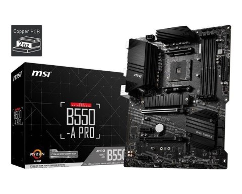Płyta MSI B550-A PRO /AMD B550/DDR4/SATA3/M.2/USB3.1/PCIe4.0/AM4/ATX Płyta MSI B550-A PRO /AMD B550/DDR4/SATA3/M.2/USB3.1/PCIe4.0/AM4/ATX
