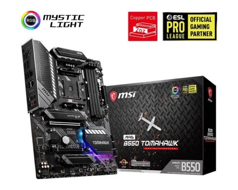 Płyta MSI MAG B550 TOMAHAWK /AMD B550/DDR4/SATA3/M.2/USB3.1/PCIe4.0/AM4/ATX Płyta MSI MAG B550 TOMAHAWK /AMD B550/DDR4/SATA3/M.2/USB3.1/PCIe4.0/AM4/ATX