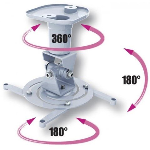Ramię do projektora Techly 22 cm. 10kg, sufitowe, białe Ramię do projektora Techly 22 cm. 10kg, sufitowe, białe