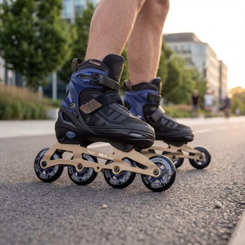 NA684 ŁYŻWOROLKI VELTO GRANATOWE ROZM. XL(42-45) NILS EXTREME