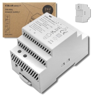 Qoltec Zasilacz na szynę DIN | 60W | 24V | 2.5A | Szary