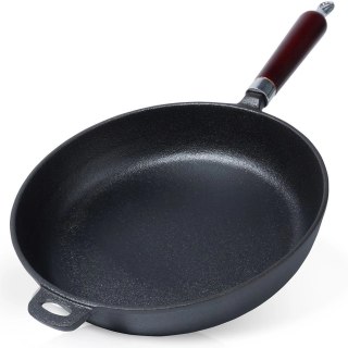 Patelnia Żeliwna do Smażenia Duszenia Gaz Indukcja Solidna VILDE 28 cm