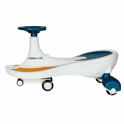 Jeździk grawitacyjny świecące koła LED z muzyką grający 76cm niebiesko-biały max 120kg