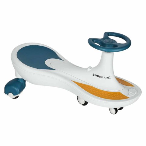 Jeździk grawitacyjny świecące koła LED z muzyką grający 76cm niebiesko-biały max 120kg
